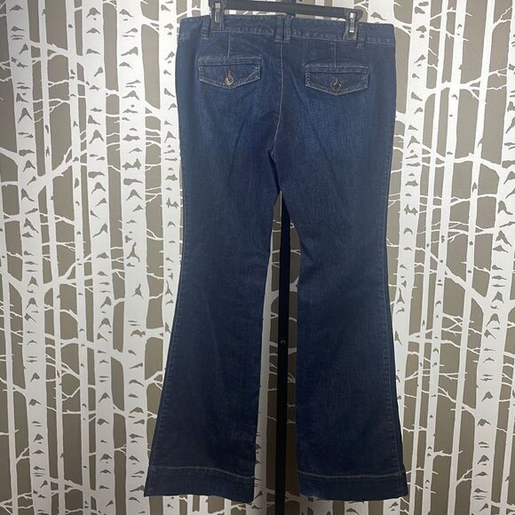 Ann Taylor Dark Blue Flare Jeans - Picture 2 of 9